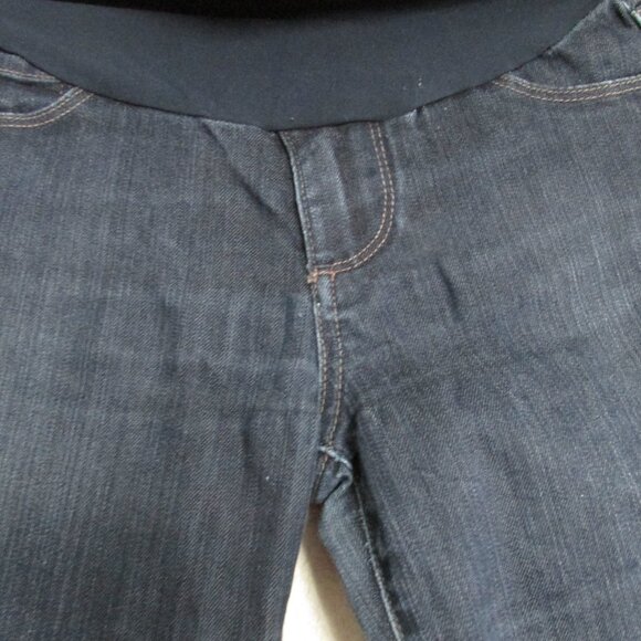 A Pea in the Pod Paige Maternity Pull On Jeans Womens Size 28 Blue Denim Bootcut - Picture 3 of 6